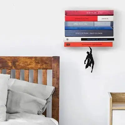 Superhero Bookend Figurines – Stylish Metal Support for Your Bookshelf AVOXZY