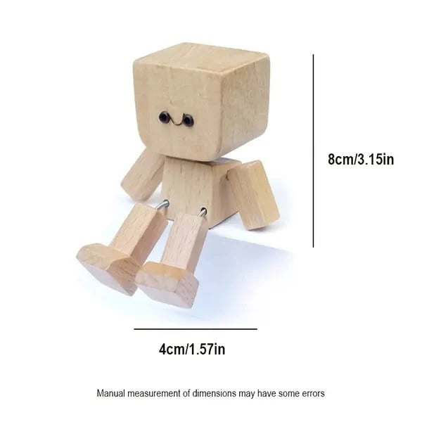 HappyTimber – Wooden Sway Figure with 12 Magnetic Emotions