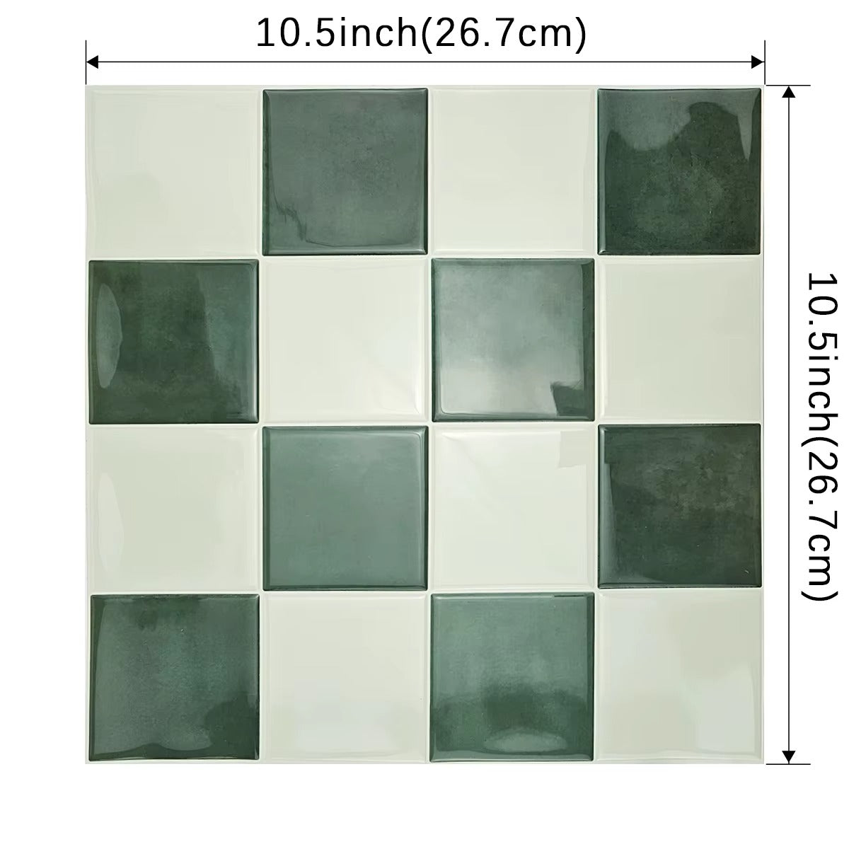 3D Square Peel and Stick Wall Tile (10 PCS)