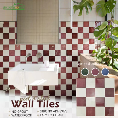 3D Square Peel and Stick Wall Tile (10 PCS)