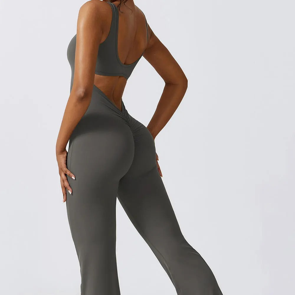 The AuraFlow Backless Jumpsuit - Full Freedom, Sculpted Silhouette + 50% OFF