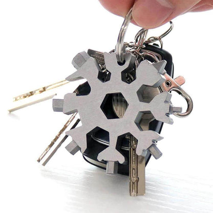 18 in 1 Snowflake Multipurpose Camp Survive Hand Tool - Image 7