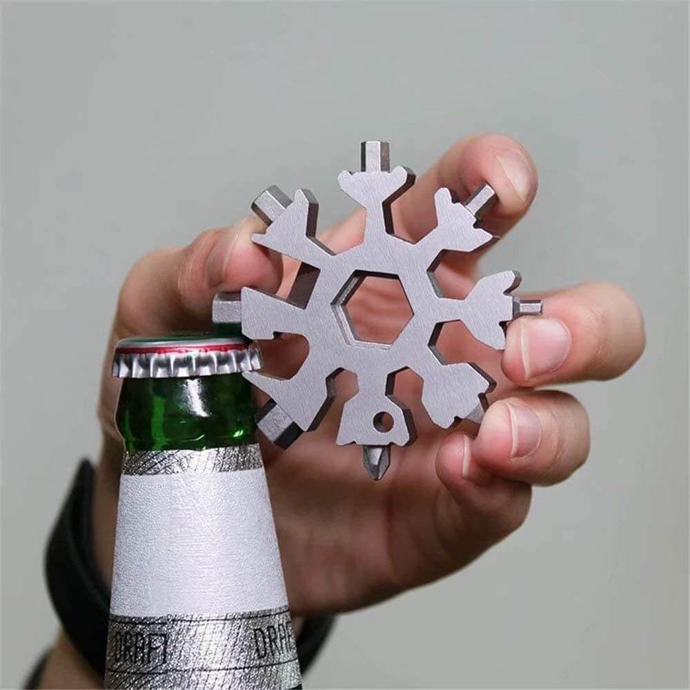 18 in 1 Snowflake Multipurpose Camp Survive Hand Tool - Image 0
