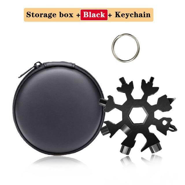 18 in 1 Snowflake Multipurpose Camp Survive Hand Tool - Image 12