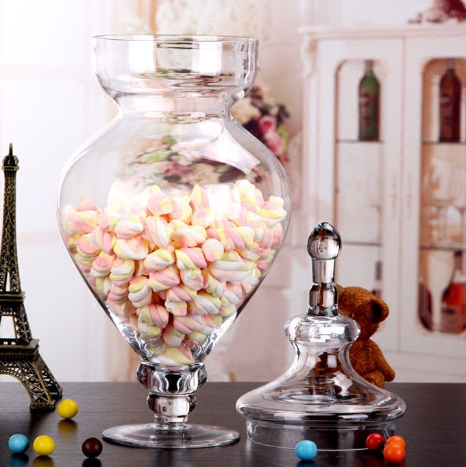 GLASS CANDY JAR