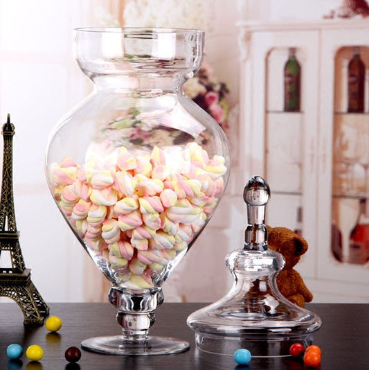GLASS CANDY JAR