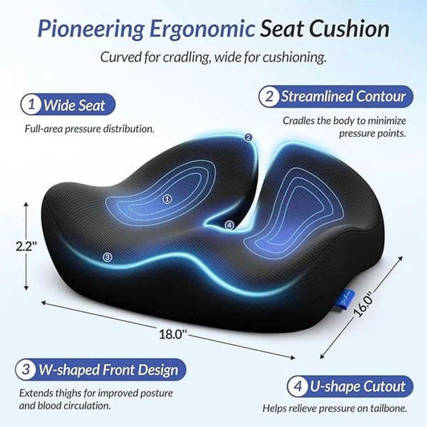 Premium foam seat cushion