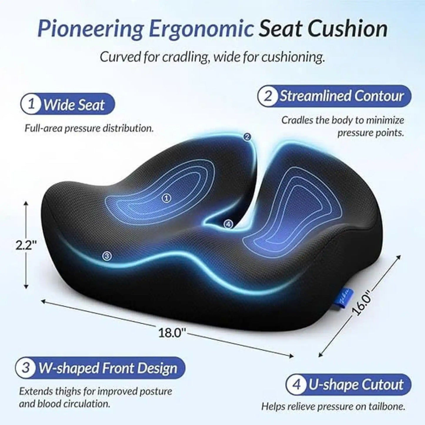 Premium foam seat cushion