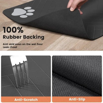 Feeding Mat-Absorbent For Food and Water Bowl - Big Cart Sky