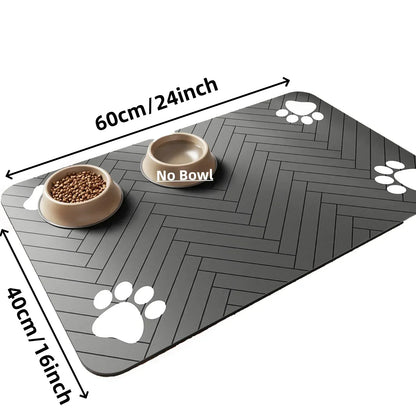 Feeding Mat-Absorbent For Food and Water Bowl - Big Cart Sky