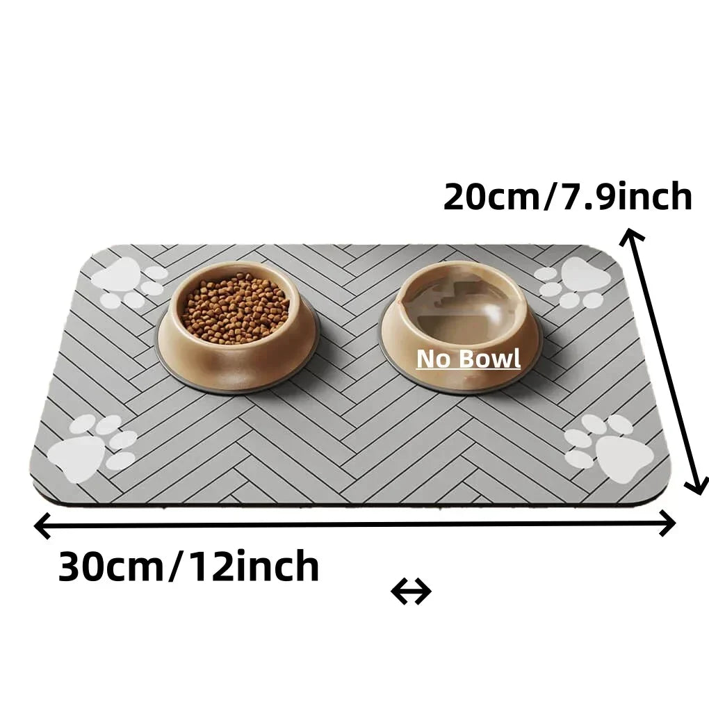 Feeding Mat-Absorbent For Food and Water Bowl - Big Cart Sky