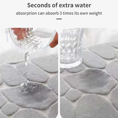 Maviglow™ – Cobblestone Memory Foam Non-Slip Bath Mat
