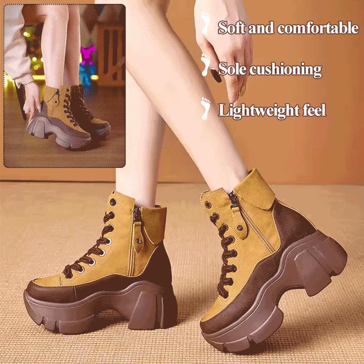 [Full Leather Inside And Outside] Autumn Non-slip Thick-soled Martin Boots
