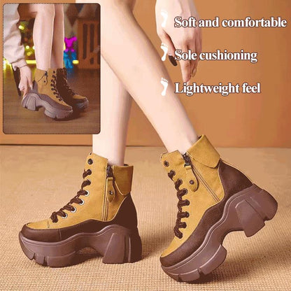 [Full Leather Inside And Outside] Autumn Non-slip Thick-soled Martin Boots