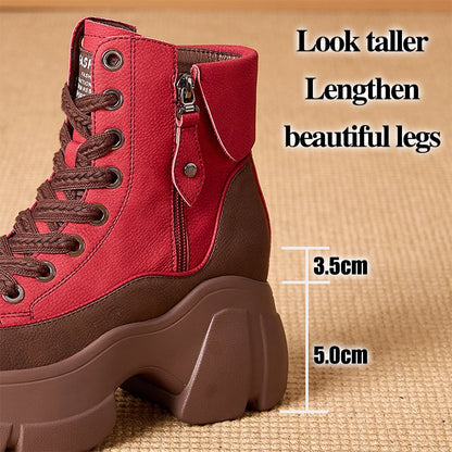 [Full Leather Inside And Outside] Autumn Non-slip Thick-soled Martin Boots