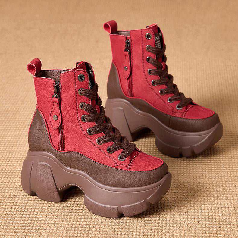 [Full Leather Inside And Outside] Autumn Non-slip Thick-soled Martin Boots