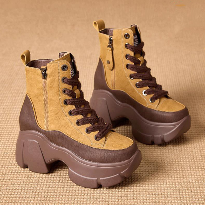[Full Leather Inside And Outside] Autumn Non-slip Thick-soled Martin Boots