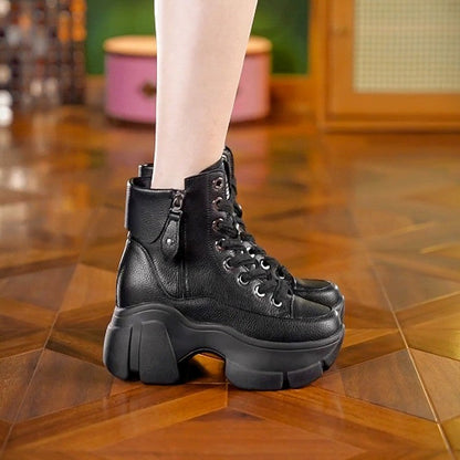 [Full Leather Inside And Outside] Autumn Non-slip Thick-soled Martin Boots