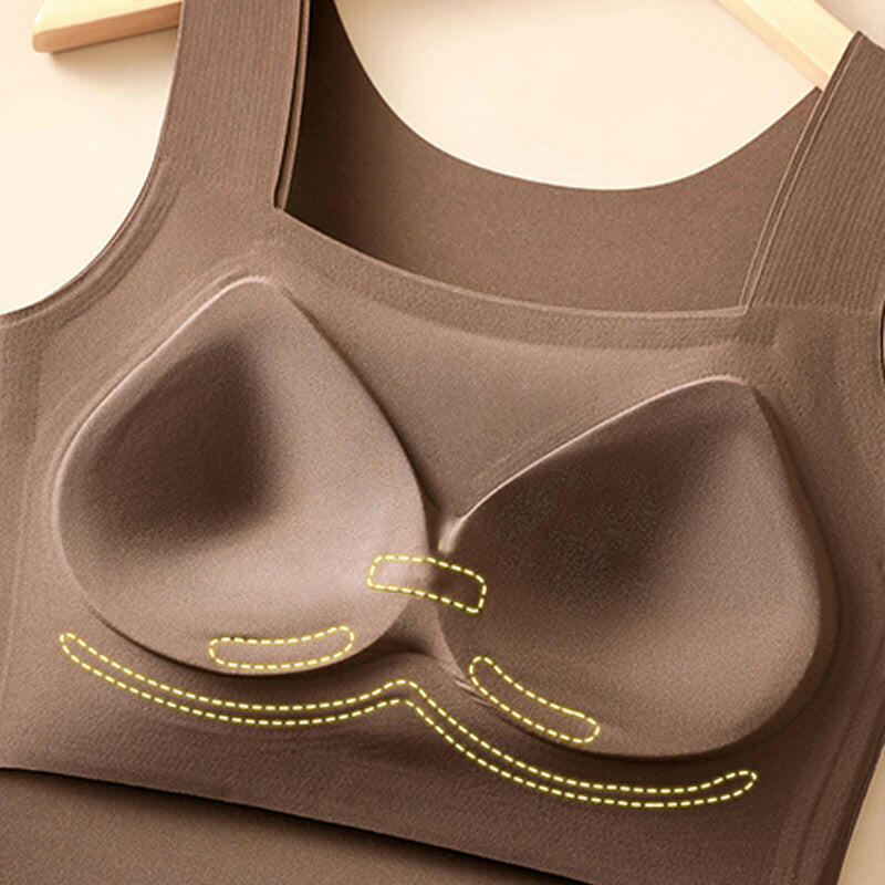 Women’s U-Neck Thermal Tank with Built-In Bra 