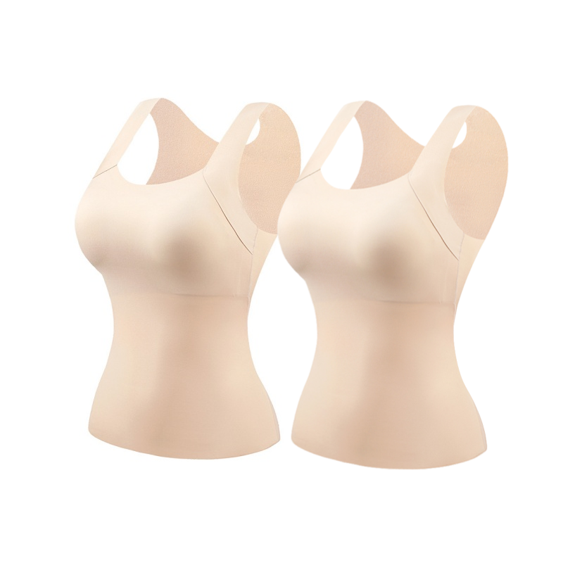 Women’s U-Neck Thermal Tank with Built-In Bra 