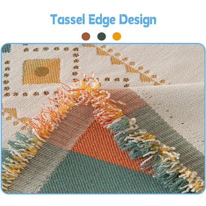 🌟Hot Sale 50% OFF🛋️Reversible Bohemian Sofa Cover with Tassels