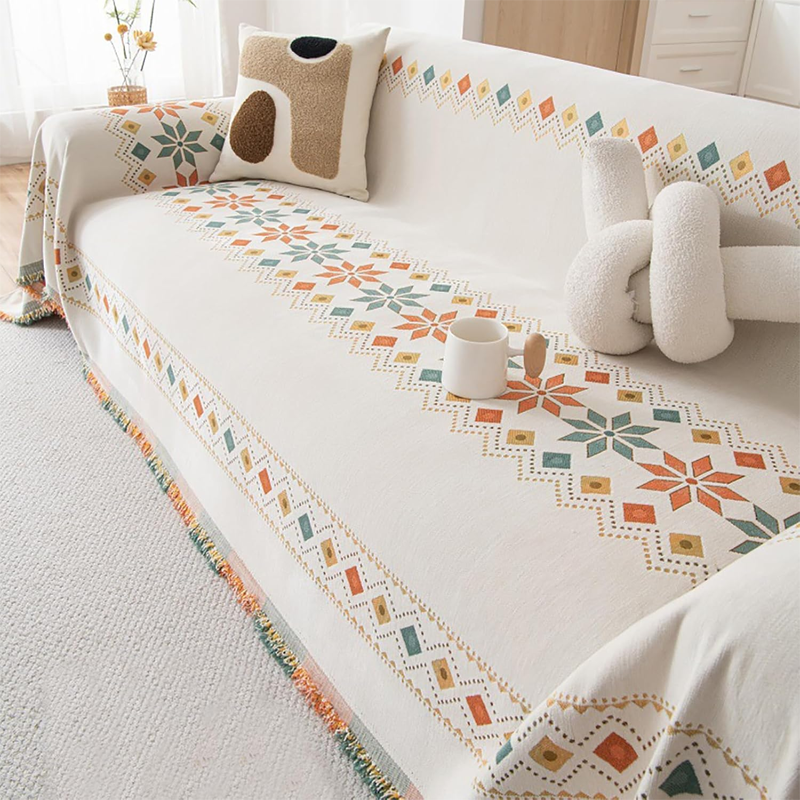 🌟Hot Sale 50% OFF🛋️Reversible Bohemian Sofa Cover with Tassels