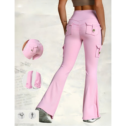 💖New Arrival 50% OFF💖—Women's High-Waist Flared Yoga Pants with Pockets