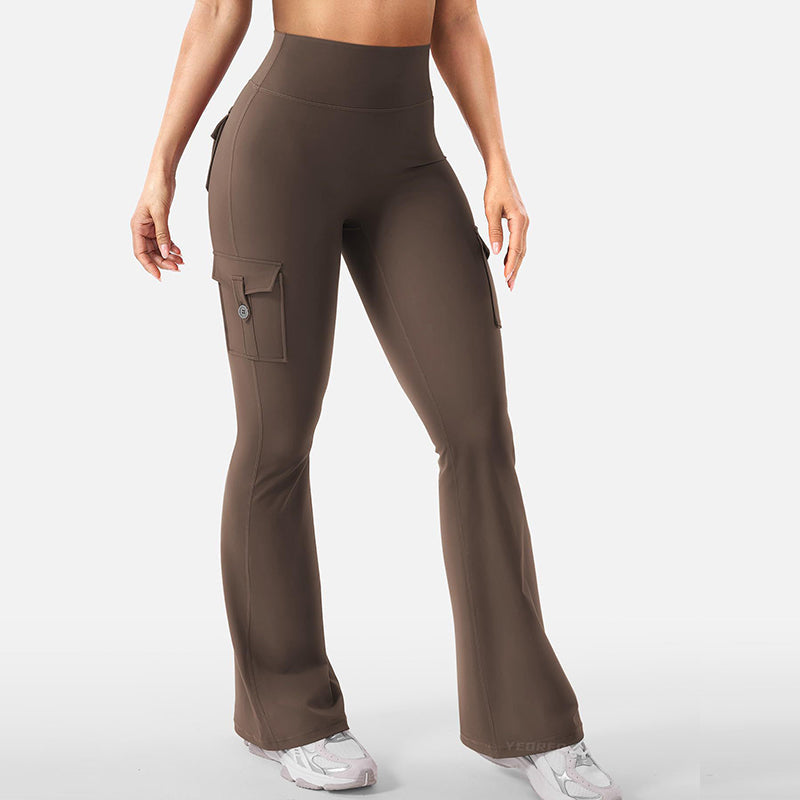 💖New Arrival 50% OFF💖—Women's High-Waist Flared Yoga Pants with Pockets