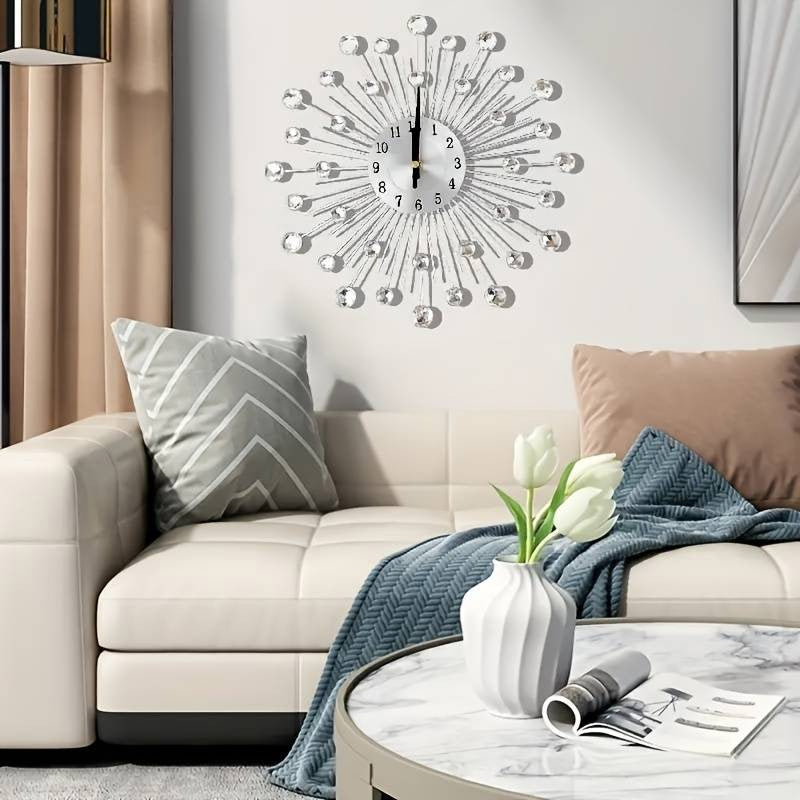 ✨ 62% OFF NOW! 🕰️ Rhinestone Wall Clock – Silent Movement, Sparkling Design & Elegant Home Decor 💎