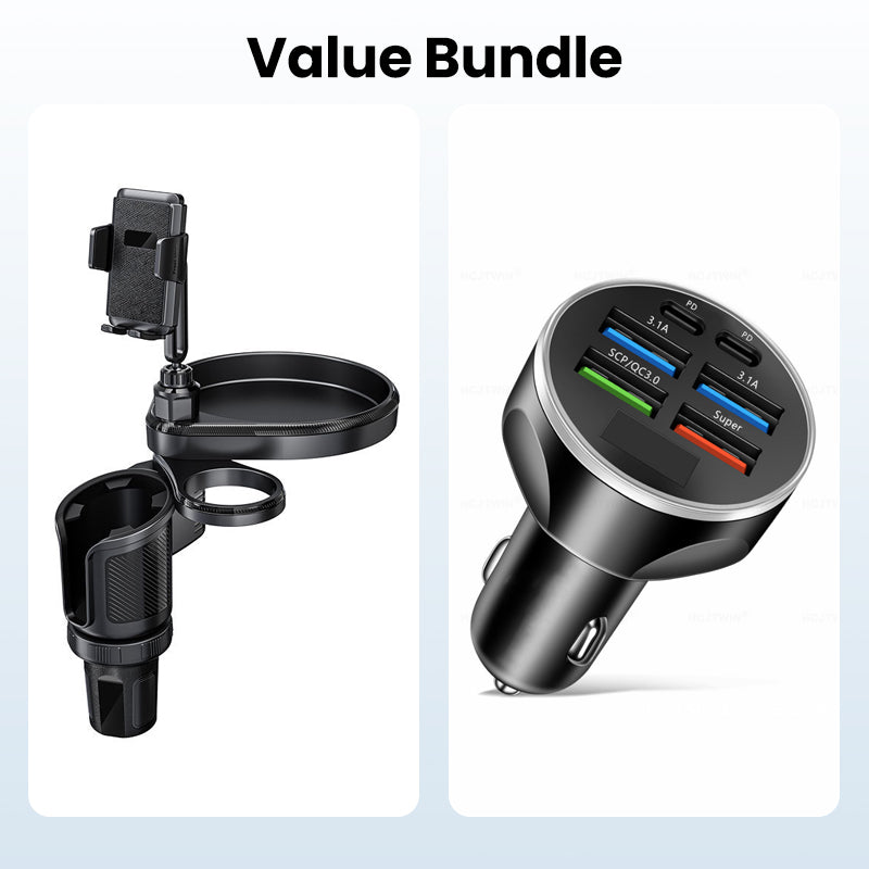 4-in-1 Rotatable Car Cup Holder Expander