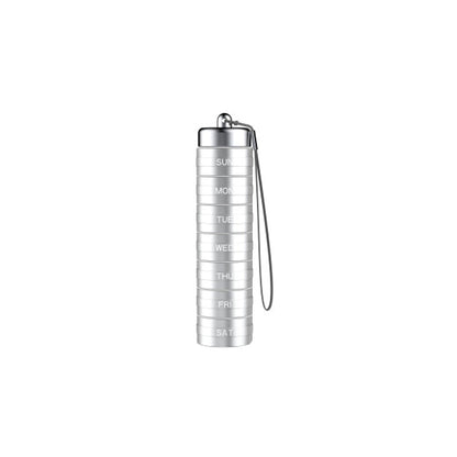 7-Day Waterproof Portable Aluminum Pill Organizer