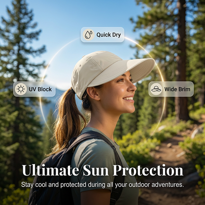 🧢 50% OFF NOW! ☀️ Women's Wide-Brim Sun Hat – UV Protection, Quick-Dry Fabric & Breathable Comfort 🌊