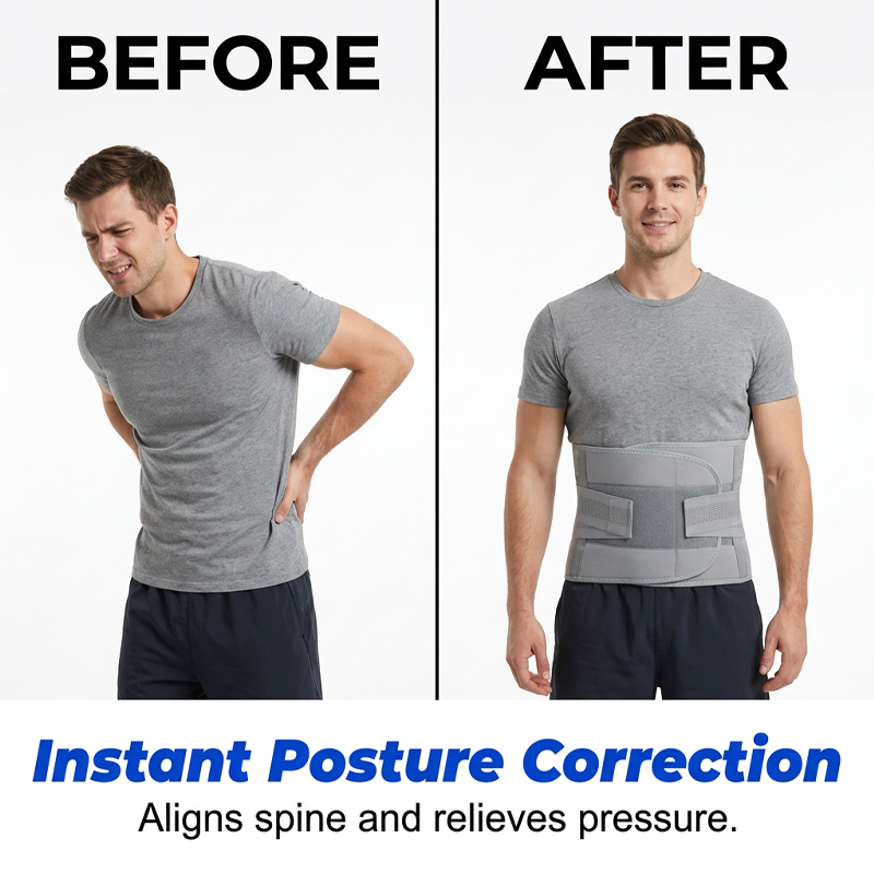 Maviglow™ – Dual-Strap Compression Back Brace with Removable Lumbar Stays 