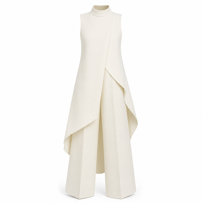 ✨ Asymmetric Drape, Elegant Wide-Leg Style | Women's 2-Piece Set ⚡ Free Shipping